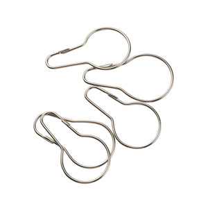 Gourd Shaped <b>Shower</b> Curtain <b>Hooks</b> Metal 70x40mm Carbon Steel Durable Bathroom Minimalist Design - Product Image 5