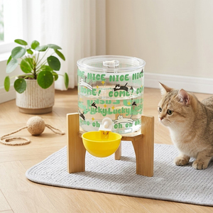 Distributeur d'eau automatique pour chat DIY, grande capacité, seau en verre, distributeur d'eau pour <span class=keywords><strong>animaux</strong></span> de compagnie, silencieux, sans prise, avec couvercle - Product Image 4