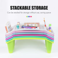 Table Portable Multifonctionnelle Écriture Enfants Petit Jouet Enfants Lecture En Plastique Tour Lit Table Ordinateur Portable Bureau Plateau retour à l'école