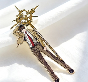 Pin de Solapa de Esmalte Duro Personalizado de Anime, Insignia Metálica de Personaje de Anime, Pin de Esmalte Coleccionable Dorado para Fans del <span class=keywords><strong>Manga</strong></span> con Impresión UV - Product Image 1