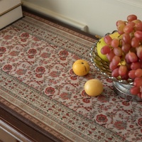 Housse de table de salle à manger haut de gamme personnalisable de style américain, tissu jacquard floral pour armoire de salon de thé, luxe léger