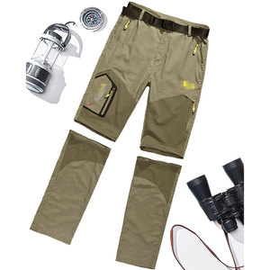 Pantaloni Convertibili da Escursionismo con Gambe Staccabili, Pantaloni Cargo ad Asciugatura Rapida con Cintura, Pantaloni 2-in-1 per Attività all'Aperto, Abbigliamento Tattico - Product Image 2