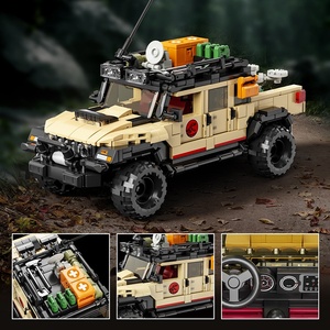 Ensemble de véhicules tout-terrain classiques 12GO 95001, modèle de jeep, plastique ABS, jouet de bricolage, puzzle, blocs de construction - Product Image 2