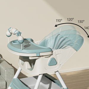 Cómoda Silla Alta para Comer para Bebés, Ajustable en Altura, Plegable, con Ruedas. - Product Image 3