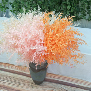Fleurs artificielles Queyiyi, fleurs givrées, 105 cm, décorations de mariage, fleurs en plastique, couleur orange, rose, blanc, blush, champagne - Product Image 1