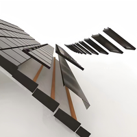 Tuile solaire BIPV multi-couleurs, module de toiture photovoltaïque décoratif, apparence personnalisée pour projet de rénovation de toiture résidentielle
