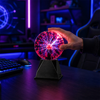 Boule de plasma sphérique amusante pour usage intérieur, sensible à l'électricité statique, avec logo et emballage personnalisés, lampe plasma pour décorations de Noël et de fêtes