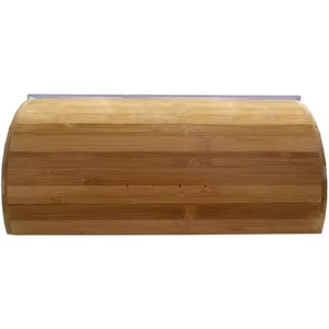 Fabricant de boîte à pain personnalisée Boîte à pain moderne domestique saine avec couvercle enroulable Boîte de rangement en bambou étanche - Product Image 5