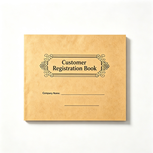 Libro di Registrazione Clienti in Carta Kraft, Registro Visitatori Personalizzato per Uso Reception Aziendale - Product Image 3