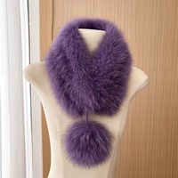 Écharpe carrée de luxe en fourrure de renard tricotée pour femme, accessoire chaud et respirant pour l'hiver avec boucle magnétique