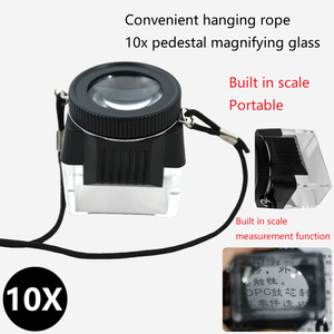 10x lente d'ingrandimento acrilica cilindrica ad alta definizione, lente d'ingrandimento cilindrica in plastica con corda sospesa - Product Image 2