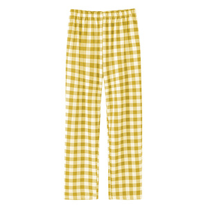 Pantalones de pijama a cuadros 100% algodón para mujer, pantalón largo para dormir, de talla grande - Product Image 4