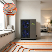 Pompe à chaleur air-eau à onduleur DC contrôlée par Wi-Fi, R290, 9kW, 12kW, 16kW, faible bruit, chauffage et refroidissement pour hôtels et espaces commerciaux extérieurs
