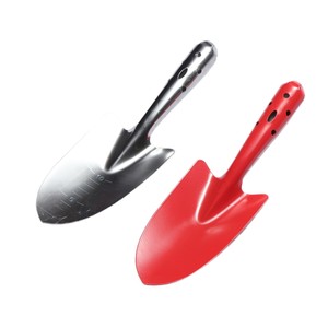 Stainless Steel Garden Shovel Red And Silver Integrated Flower Shovel For Landscaping Outdoor Use - Product Image 5