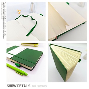 Cuaderno A5 de Tapa Dura de Cuero PU <span class=keywords><strong>con</strong></span> <span class=keywords><strong>Puntos</strong></span>, Correa Elástica, Papel Grueso de 100 g/m², Logotipo Personalizado, Venta al por Mayor, Regalo, Disponible <span class=keywords><strong>en</strong></span> Stock, Ciano 50 - Product Image 2