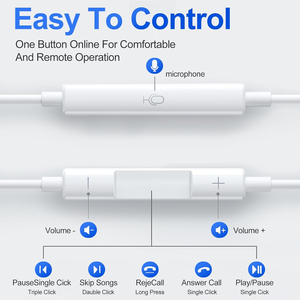 หูฟังแบบมีสาย Type C พร้อมไมโครโฟน สำหรับ iPhone 16 15 Samsung Huawei Xiaomi เสียงคมชัด ใช้ได้กับทุกอุปกรณ์ หูฟัง Type C พร้อมไมค์ - Product Image 3