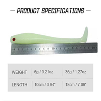 Appâts de pêche souples Oem Tpr Leurres de pêche T-tail 100mm 180mm Glow Paddle Appâts de pêche Swimbait
