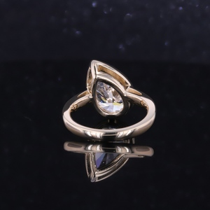 Anillo de Oro Sólido de 10K con Diamante de Laboratorio de Corte Pera de 3.0ct, Joyería Personalizada Starsgem - Product Image 2