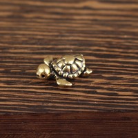 Figurine de tortue en laiton, statue de tortue vintage pour la prospérité, la longévité et la chance, décoration de bureau, animal de compagnie pour le thé, décoration pour la maison, le bureau ou la voiture
