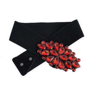 Toptan Bling Bling elastik kristal Rhinestone kemerler kadının düğün elbisesi çok renkli bayanlar geniş elastik Rhinestone olabilir - Product Image 4