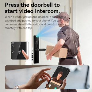 Serrure intelligente Qleung S819-2MAX avec Wi-Fi, contrôle par application Tuya, empreinte digitale, code/cartes/clés, appel vidéo pour porte en acier - Product Image 5