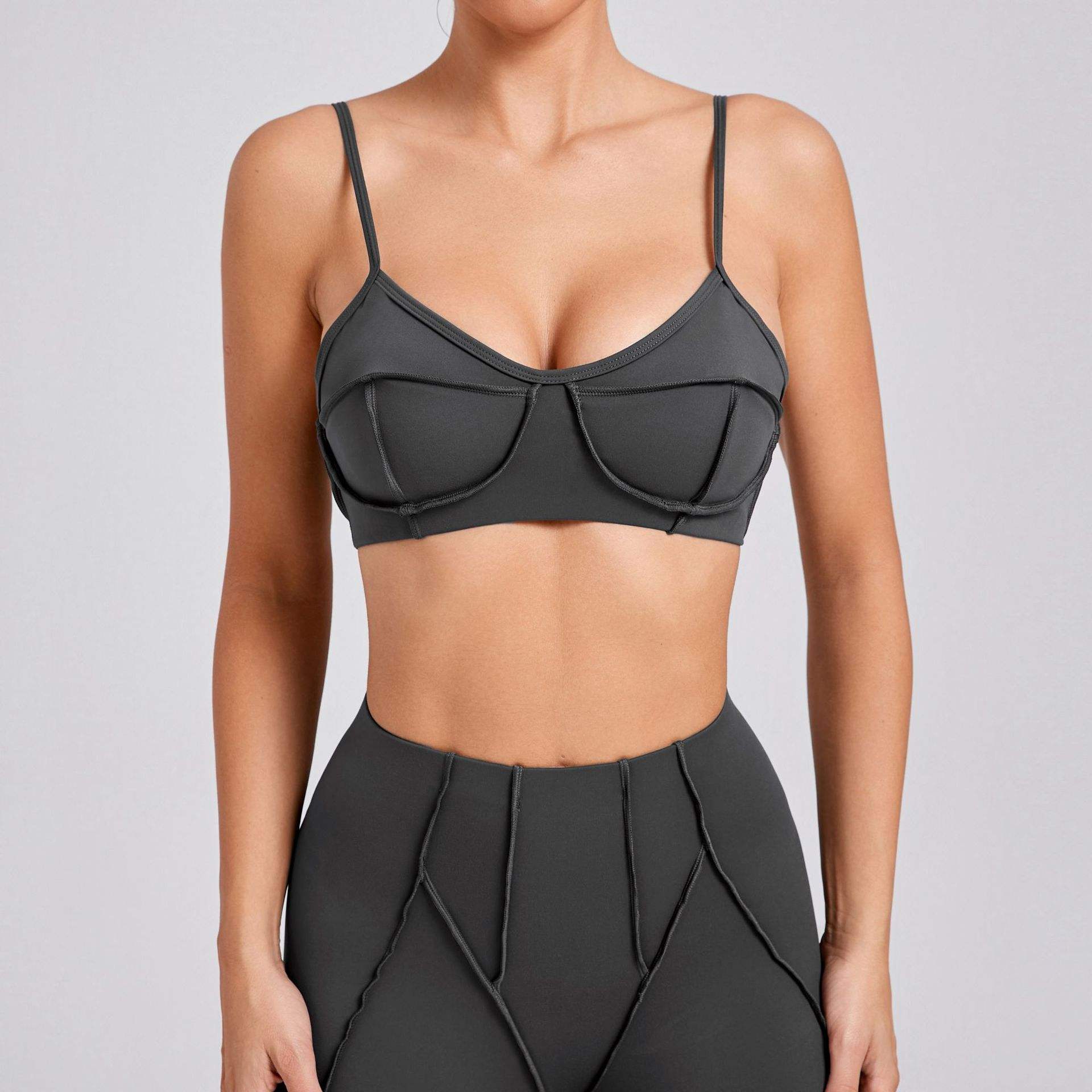 Dark Grey- Sports bra