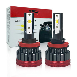 Ampoules de phare LED SFIDA <span class=keywords><strong>M1</strong></span> à trois couleurs commutables 6000K/4300K/3000K H4/H7/9005 25W 2500 Lumens Ajustement universel 18 mois - Product Image 2