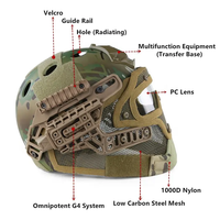Casque Tactique d'Entraînement en Extérieur Casco Fast Protection Respirant Mesh CS Jeu Masque Facial Tactique Complet Lunettes