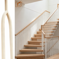 En gros, Balustre d'escalier en fer forgé classique et simple, en métal, finition Or blanc et Noir, forme ovale et carrée fendue, 1/2 pouce, pour rampe d'escalier