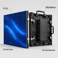 Écran LED de location P1.25 500x500mm en aluminium moulé sous pression, mur vidéo LED HD à raccordement sans soudure pour événement de lancement de produit