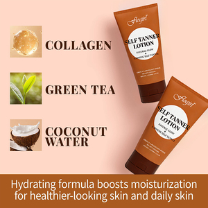Lotion <span class=keywords><strong>autobronzante</strong></span> naturelle OEM avec collagène et eau de coco, <span class=keywords><strong>crème</strong></span> bronzante sans traces - Product Image 4