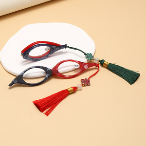 2024 nuevo Retro chino anudado Luz Portátil plegable moda ancianos progresivo Anti luz azul <span class=keywords><strong>gafas</strong></span> de lectura plegables - Product Image 1