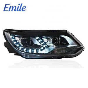 Gruppo Fari a LED Completo per Volkswagen <span class=keywords><strong>Tiguan</strong></span> 13-16, Modifica a Forma di Goccia con Indicatore di Direzione, Compatibile con il Modello - Product Image 2