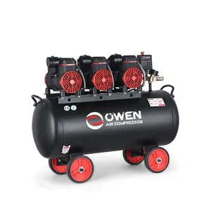 factory new design 980w three Pumps 2 cylinder Piston silent Air Compressor oil free Compressor dental compressor air machine