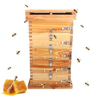 Nueva Caja de Abejas China de Madera de Ciprés con Cera Hidrolizada, Colmena de Abejas de Paredes Gruesas, Cubo Tradicional para Atraer Jorobas de Abejas