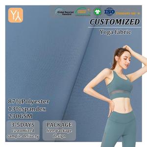 Tissu de polo extensible respirant en tricot 100% polyester 230GSM de couleur personnalisée - Product Image 1