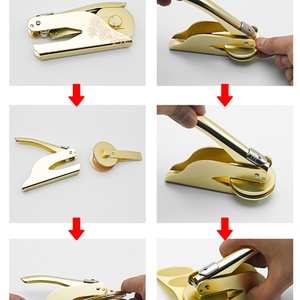 Pinzas de Mano Personalizadas con Sello en Relieve, Acero Inoxidable de Alta Calidad, Mango de Presión para Tarjetas de Boda y Sobres - Product Image 4