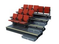 Tribune télescopique pour école et installation sportive Système de sièges Tribune rétractable Sièges de stade en métal à plusieurs niveaux