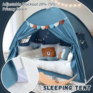 Tente de lit double pour enfants, abri de jeu intérieur pour tout-petits, avec intimité pour lit superposé, idéale pour les chambres fraîches, jouet pour enfants - Product Image 2
