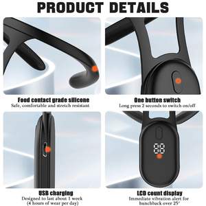 Bretelles réglables Smart Vibration Reminder Upper <span class=keywords><strong>Back</strong></span> Braces Correct Assis Debout Correcteur de posture orthèse pour hommes et femmes - Product Image 3