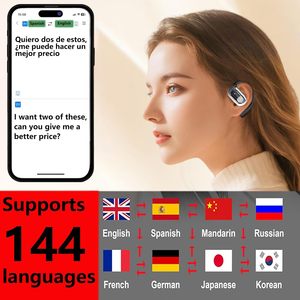 Auriculares Inalámbricos con Traducción de Idiomas por IA BT 5.4, Auriculares con Traductor en Tiempo Real de 144 Idiomas para Negocios, <span class=keywords><strong>Nuevo</strong></span> - Product Image 2