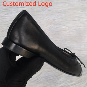 <span class=keywords><strong>Ballerines</strong></span> plates de luxe pour femmes, de qualité supérieure, en cuir d'agneau véritable, confortables et décontractées, chaussures plates pour femmes - Product Image 1