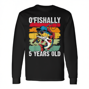 T-shirt à manches longues pour anniversaire de pêche à la ligne, 5 ans, O'fishally - Product Image 2
