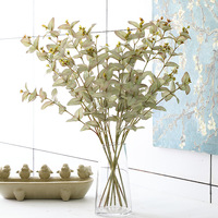 Groothandel 3D Real Touch Kunstmatige Eucalyptus Geldbladeren Takken Bladstelen voor Bruiloft Huis Feest Tafel Decoratieve Bloemen