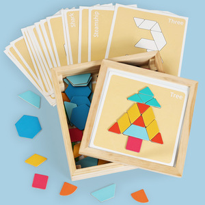 Rompecabezas Magnético de Madera DIY <span class=keywords><strong>Tangram</strong></span>, Juguete Educativo para Estimular el Cerebro para Niños de 5 a 7 Años, Bloques de Aprendizaje Ecológicos con Temática Animal y de la Naturaleza - Product Image 3