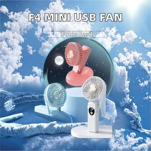Nouveau mini ventilateur portable F4, pliable, rechargeable par USB, ventilateur de bureau en plastique, pliable, pour une utilisation en extérieur - Product Image 3
