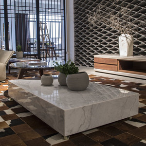 italian design living room tea table basse natural stone center