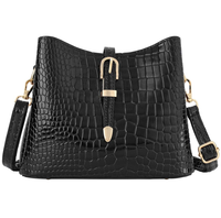 Sac à main seau pour femme en cuir véritable imperméable, motif bonbons rétro, à bandoulière unique, style mode