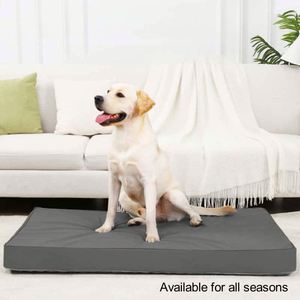 Tapis pour chien double face toutes saisons, luxe moderne, durable, en PVC, avec mousse à mémoire de forme, amovible, lavable, en flanelle unie - Product Image 4