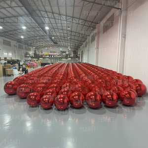 Boule métallique <span class=keywords><strong>gonflable</strong></span> boule miroir <span class=keywords><strong>gonflable</strong></span> décorative ballons métalliques grandes boules miroir gonflables géantes brillantes argentées - Product Image 2
